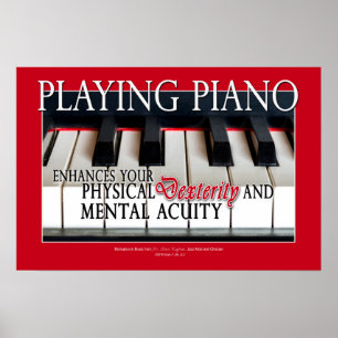 Poster Presentes para estudantes de Piano - Educação pa
