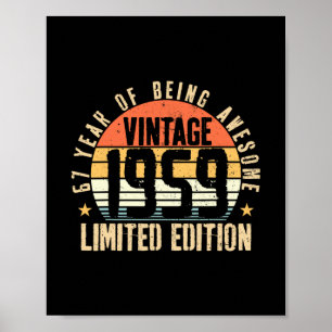 Poster Presentes para homens 67 anos de idade vintage 195