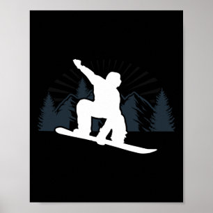 Poster Presentes Para Homens Crianças Legal Snowboar