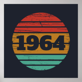 Poster Presentes personalizados de 60 anos de idade para 