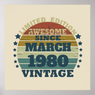 Poster Presentes personalizados de aniversário vintage