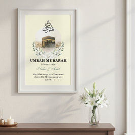 Poster Presentes Personalizados de Umrah Mubarak e Arte I