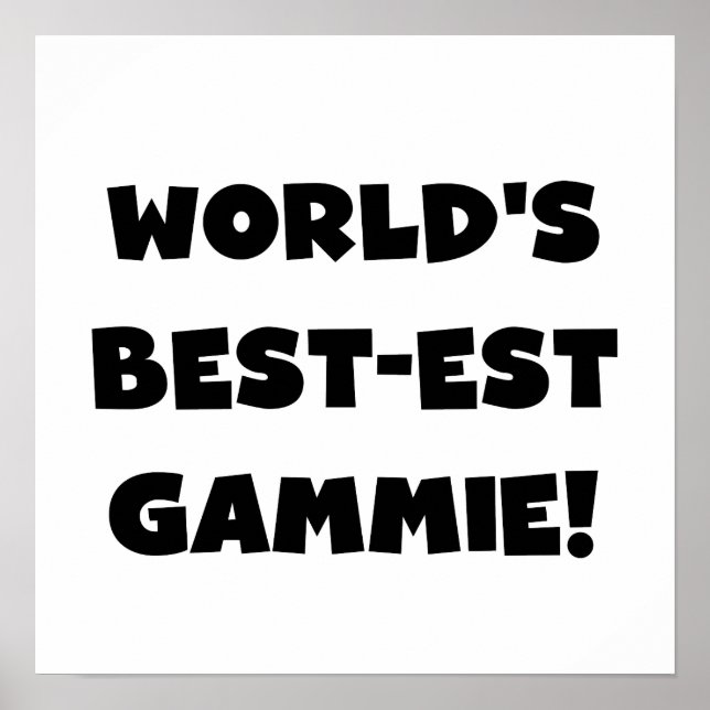 Póster Presentes preto e branco do Melhor-est Gammie do m (Frente)