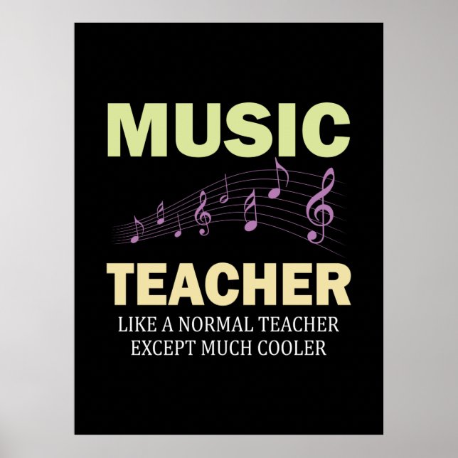 Poster Presentes Professor | Professor de Música Muito Ma (Frente)