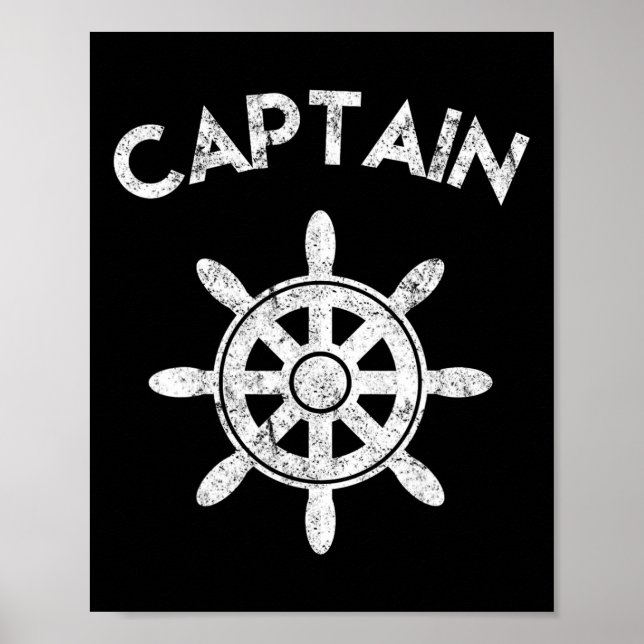 Poster Presentes Roda Capitão do Barco Veloz Barco de Vel (Frente)