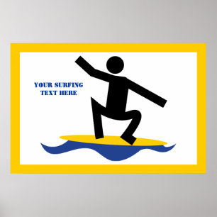 Poster Presentes surfistas, surfistas em seu costume de s