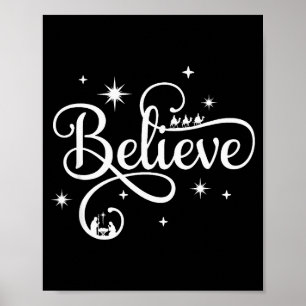 Poster Presépio Acredite Família Cristã Feliz Natal