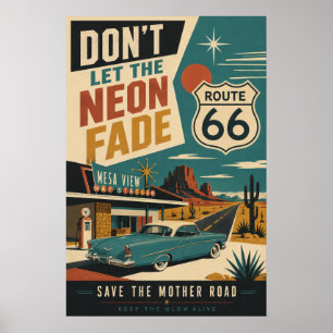 Poster Preservação de Carros Clássicos do Motel Vintage R