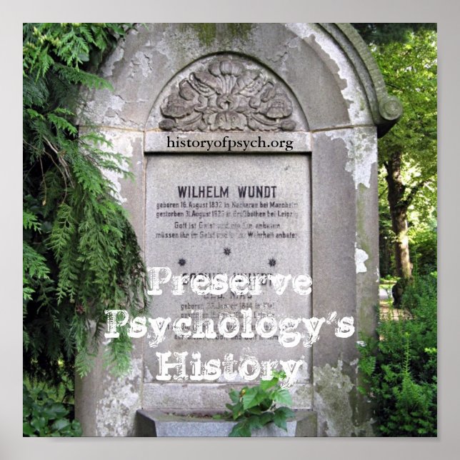 Póster Preservar a história da psicologia (Frente)