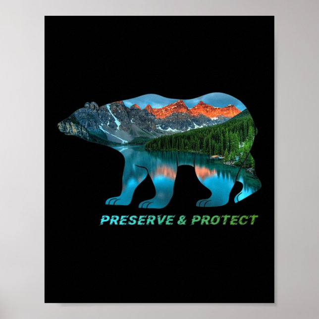 Poster Preservar &amp; Proteger a Proteção Ambiental, C (Frente)