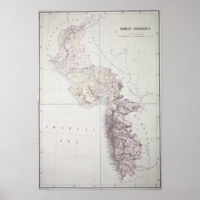 Póster Presidência de Bombaim, 1890 (Frente)