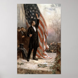 Poster Presidente Abraham Lincoln A Fazer Um Discurso