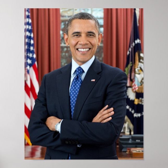 Poster Presidente Barack Obama Foto Oficial 2º Mandato SM (Frente)