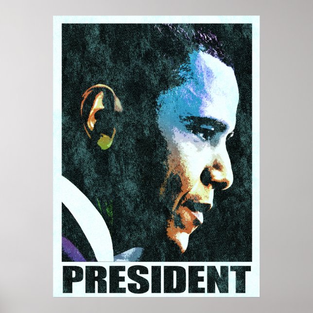 Póster Presidente Barack Obama Vintage (Frente)