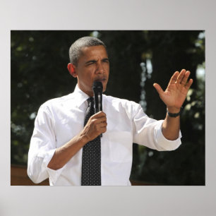 Póster Presidente Barack responde a perguntas sobre
