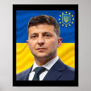 Poster Presidente da Ucrânia Volodymyr Zelensky - Stand W