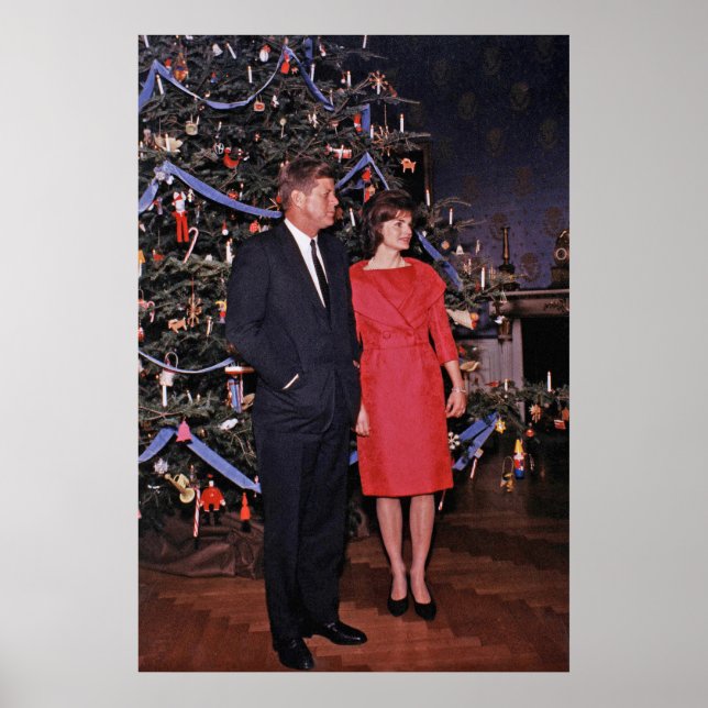 Poster Presidente de Natal John & Jacqueline Kennedy (Frente)
