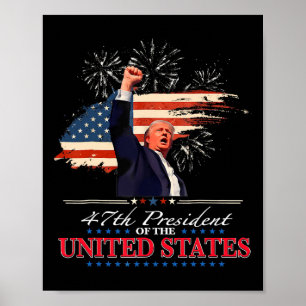Poster Presidente Donald Trump 47º Presidente dos Estados