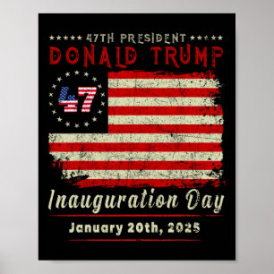 Poster Presidente Donald Trump Dia de Inauguração 2025 Vi