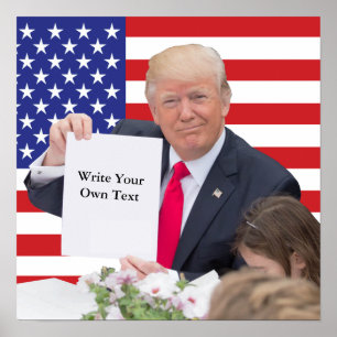Póster Presidente Donald Trump - escreva seu próprio