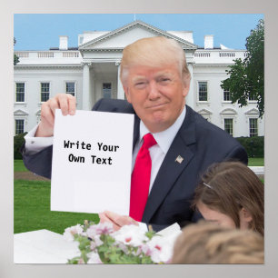 Póster Presidente Donald Trump - Escreva Seu Próprio Tex