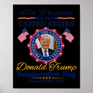 Poster Presidente Donald Trump Inauguração Dia 2025