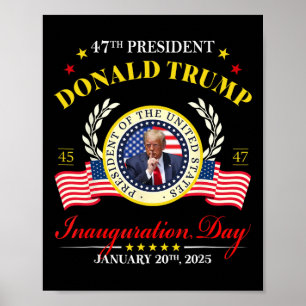 Poster Presidente Donald Trump Inauguração Dia 2025