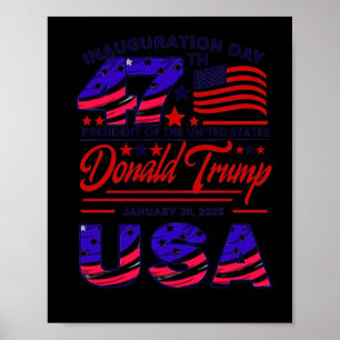 Poster Presidente Donald Trump Inauguração Dia 2025