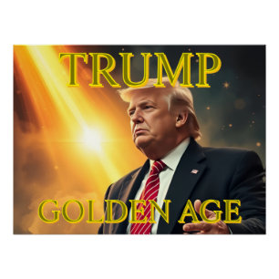 PÓSTER PRESIDENTE DONALD TRUMP OURO AGE