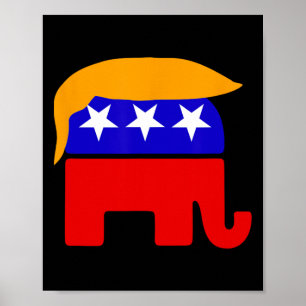 Poster Presidente Donald Trump Republicano Elephant Hair