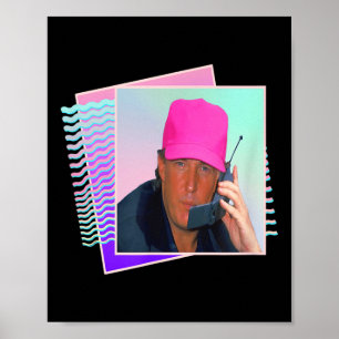Poster Presidente Donald Trump Retro 80s 90s Gráfico