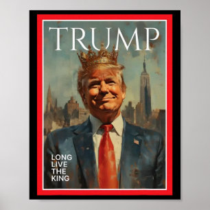 Poster Presidente Donald Trump Viva o Rei 