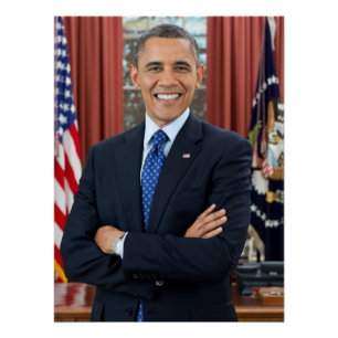 Póster Presidente dos EUA Barack Obama Glossy