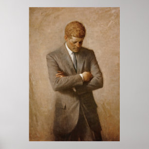 Póster Presidente dos EUA John F. Kennedy por Aaron Shikl