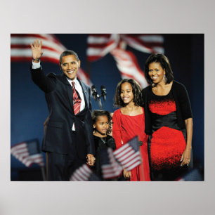 Póster Presidente-Elect Obama & família