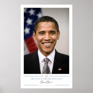 Poster Presidente eleito americano Barack Obama