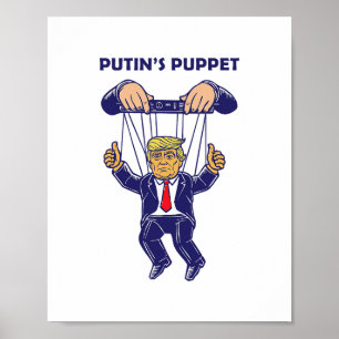Poster Presidente Fantoche de Putin É Um Et Político Russ