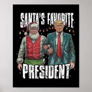 Poster Presidente Favorito dos Papais noeis de Trump