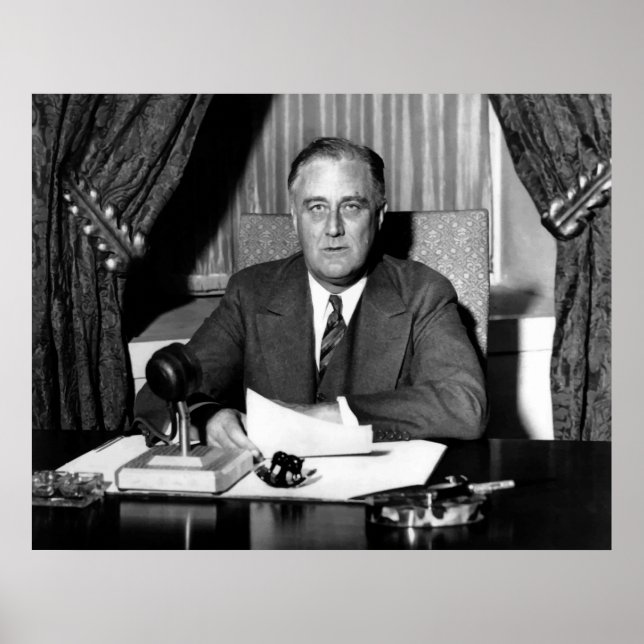 Poster Presidente Franklin Roosevelt (Frente)