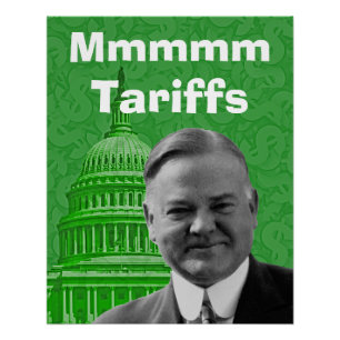 Póster Presidente Herbert Hoover TariFF