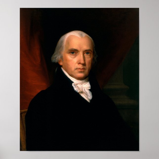Poster Presidente James Madison Portrait - John Vanderlyn (Frente)