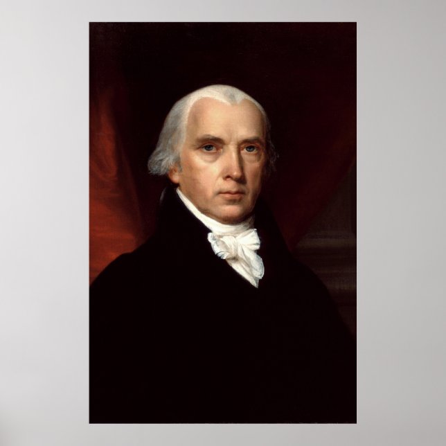 Póster Presidente James Madison Retrato de John Vanderlyn (Frente)
