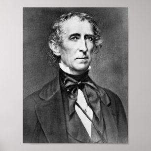 Poster Presidente John Tyler - Circa 1860