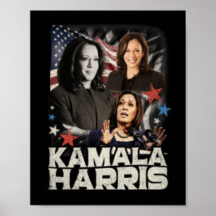 Poster Presidente Kamala Harris Não vamos voltar a 2024