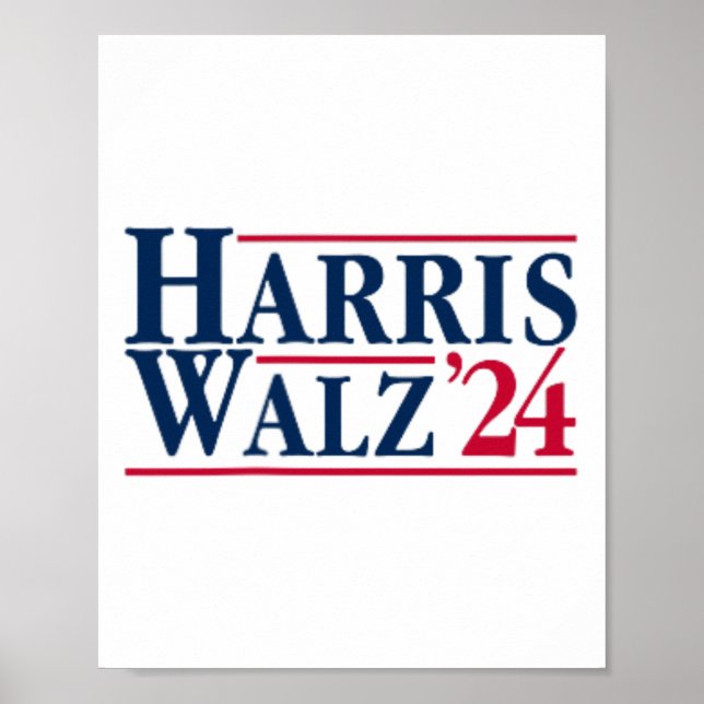 Poster Presidente Kamala Harris Tim Walz Vp Brat Cat Ladi (Frente)