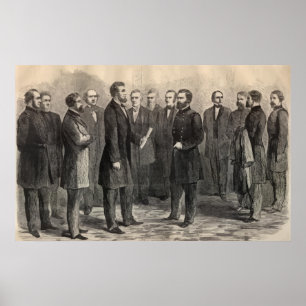 Póster Presidente Lincoln e General Grant