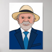 Presidente Lula da Silva Arte - Líder Brasileiro P