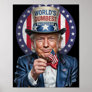 Poster Presidente Mais Idiota do Mundo - Donald Trump Sar