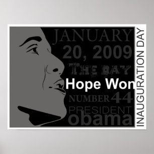 Poster presidente obama - dia de inauguração