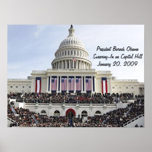 Póster Presidente Obama SWEARING-IN em Capitol Hill
